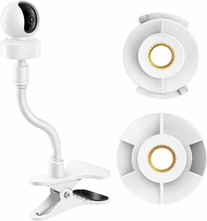 Babyfoonhouder - Camera standaard - Kindkamer bewaken - Flexibele zwanenhals - 25 cm lengte - Wit