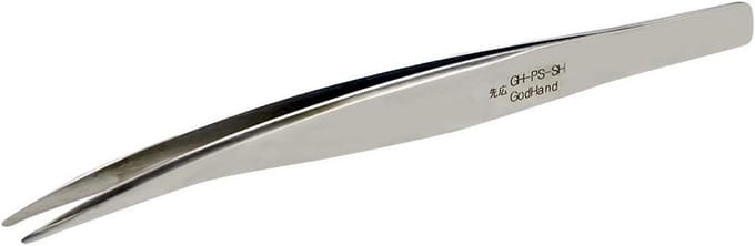 Pincet - Kracht tang - Modelbouw - Brede randen - 125 mm - Zilver