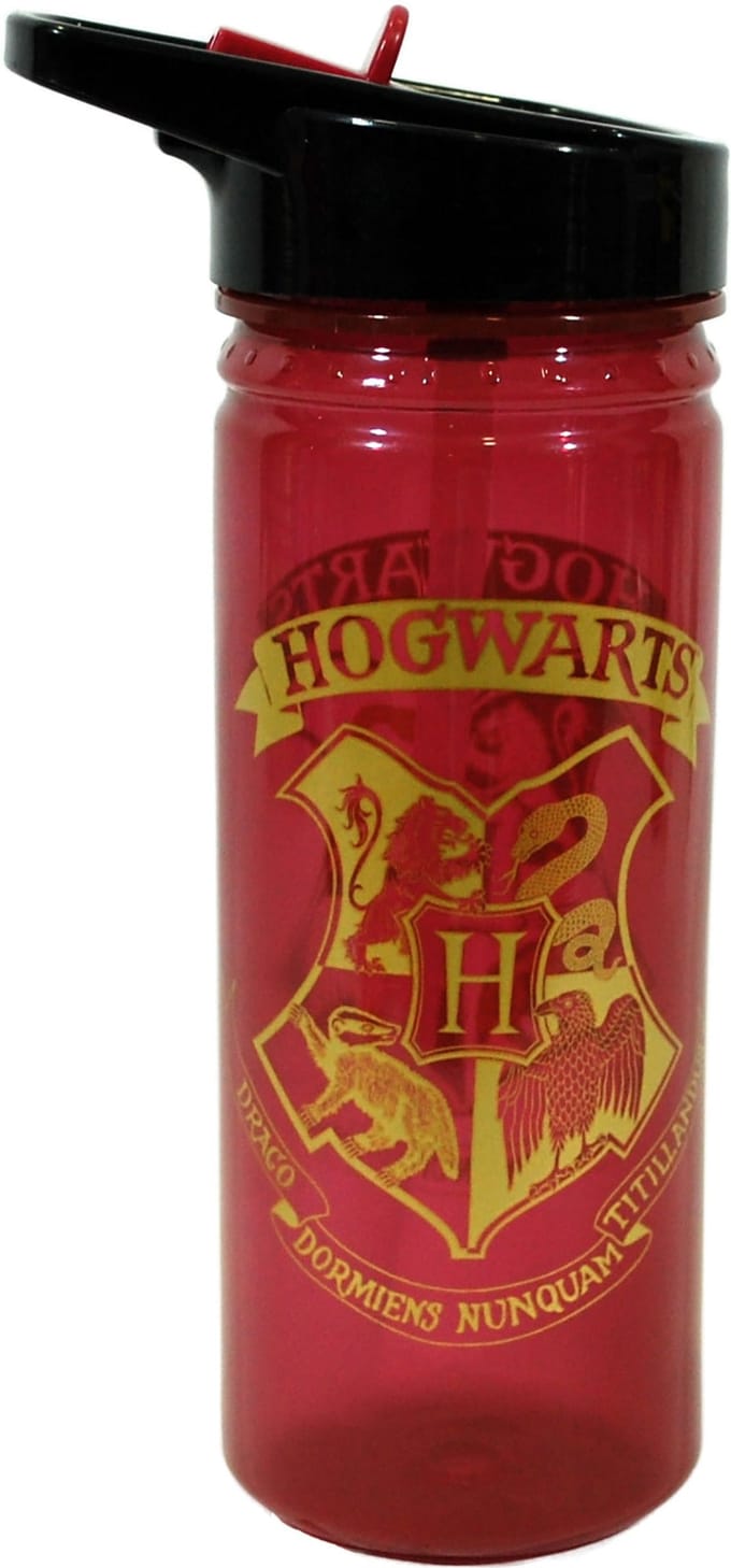Harry Potter Drinkfles - Rood - Hogwarts - 600 ml - 20,5 x 9,5 CM
