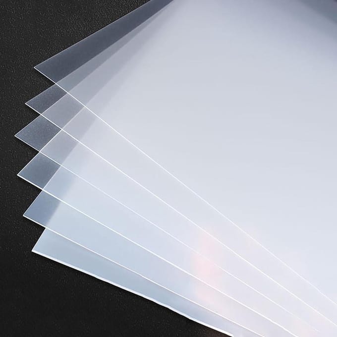 Kunststofplaten - Polypropyleen panelen - Doe-het-zelf projecten - Mat oppervlak - 100x200 mm - Semi-transparant