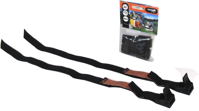 Fietsband-riempje 2 stuks zwart 40 X 1.8 cm