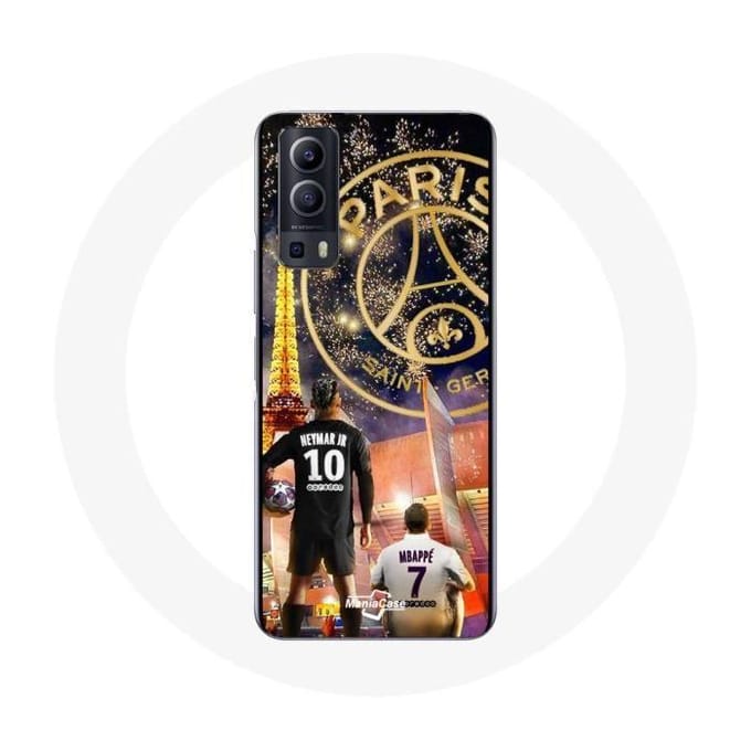 Coque pour Vivo Y72 PSG Neymar et Mbappé Joyeux noël