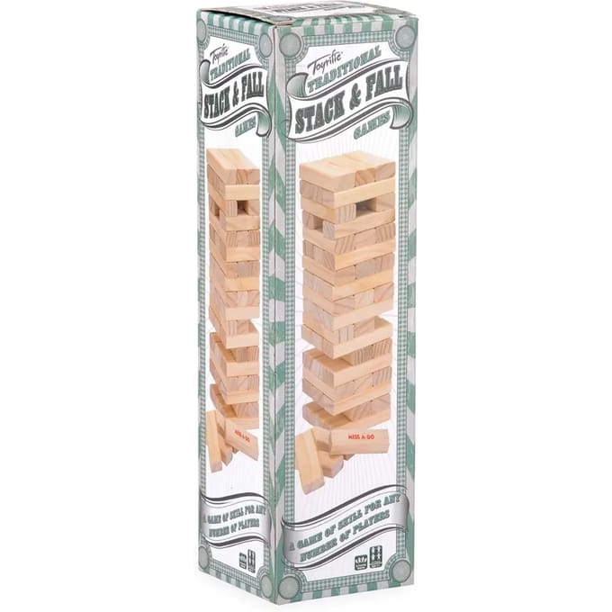 Toyrific Evenwichtsspel Stack 'n' Fall - Lichtbruin - Hout - Jenga