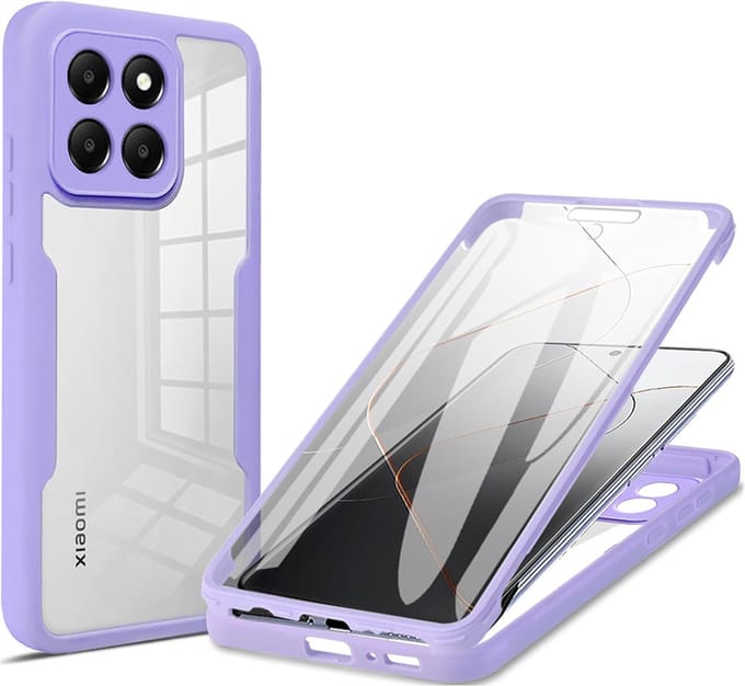 Hoesje geschikt voor Xiaomi 14 - Techsuit ColorVerse 360 Case met Screenprotector - Paars