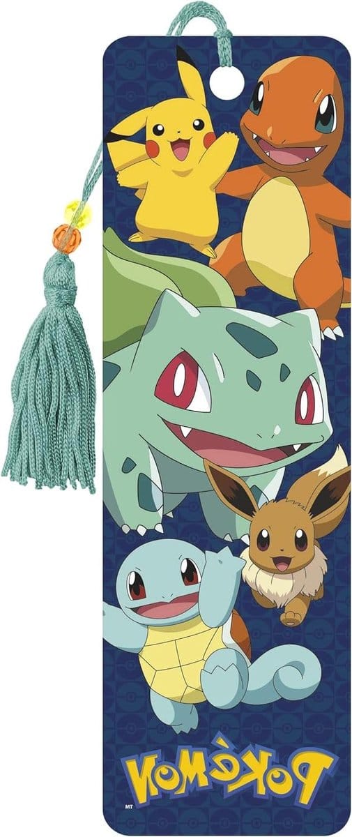 Pokémon Premier Bookmark - Boekenlegger - Boeken Lezen - Slim Ontwerp - 8.75" x 2.75" - Multicolor