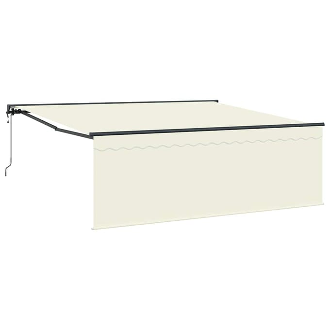 vidaXL - Uitschuifbare - luifel - Crème - 400 - × - 300 - cm - Polyester - en - Aluminium