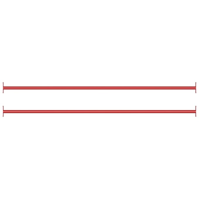 vidaXL Rekstokken 2 st 125 cm staal rood