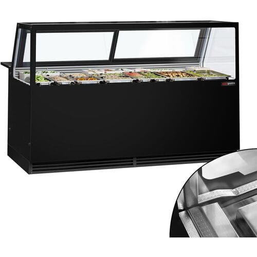 GGM Gastro Kühltheke KAISA - 2000mm - Doppelverglasung - Schwarz
