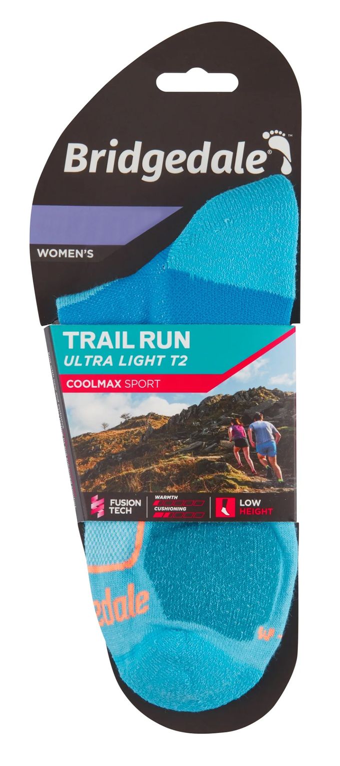 Bridgedale - Dames Hardloop Ultralight Sport Lage Sokken - Blauw
