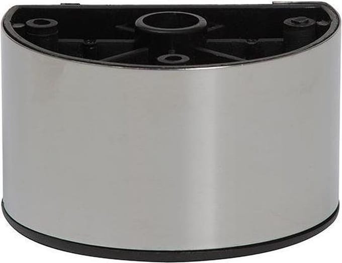 FLE - Meubelpoot rvs look rond 8 bij 5,5 cm en hoogte 5 cm van kunststof
