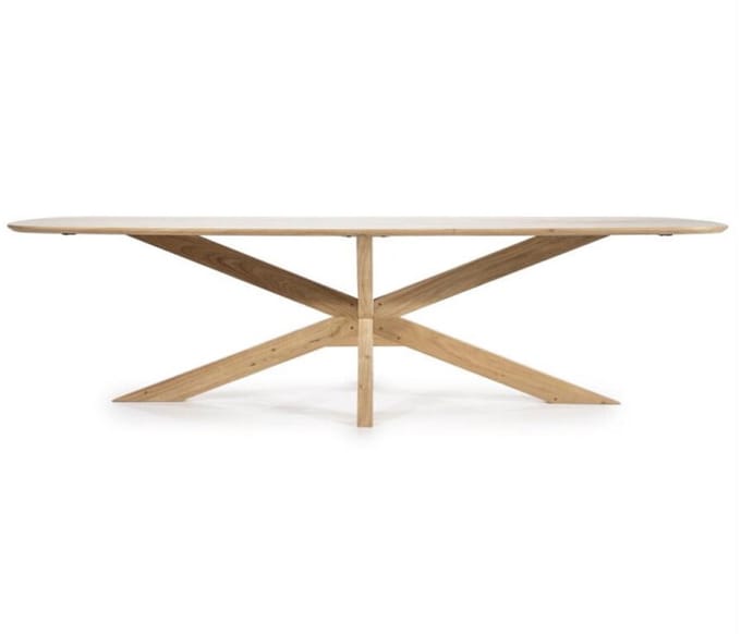 Eleonora Eettafel Nikki Deens ovaal acacia 280x100cm - naturel