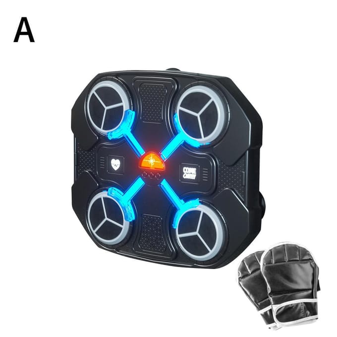 Machine de boxe musicale pour enfants, équipement d'entraînement de boxe, cible murale Bluetooth pour enfants et adultes, utilisation pratique. Black  Basic