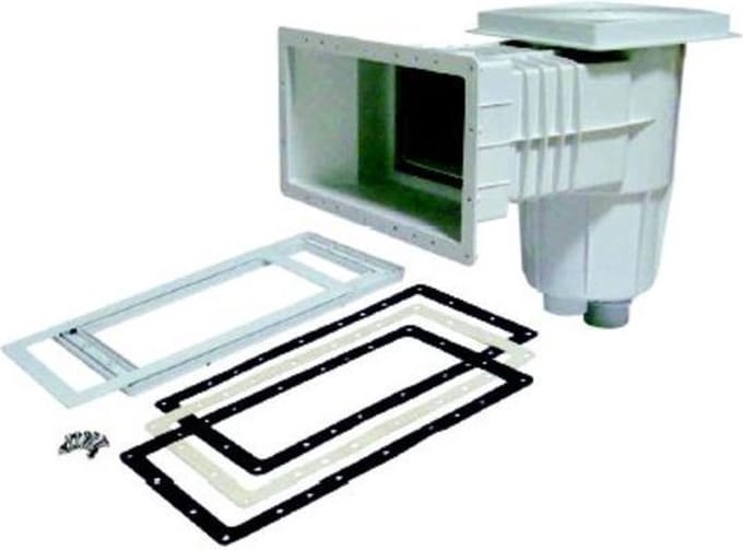 Aquaforte Wandskimmer brede mond - Groot - beton/foliewand - WIT!