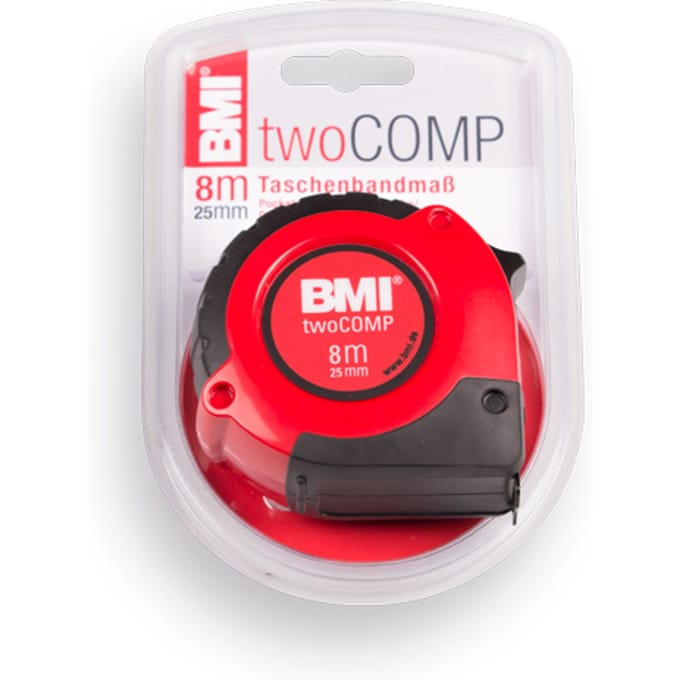 BMI twoCOMP 472841021 Rolmaat 8 m Staal