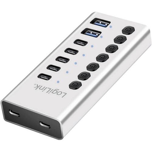LogiLink UA0447 UA0447 USB-hub 5 + 2 poorten USB-A, USB-C USB 3.2 Gen1 5 GBit/s Aluminium