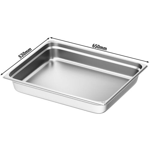 GGM Gastro (6 Stück) Edelstahl-Behälter GN 2/1 - Höhe: 100mm