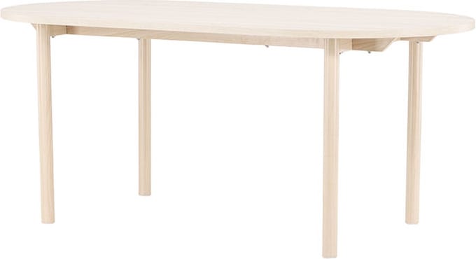 Andy eetkamertafel ovaal 90x180 cm whitewash.
