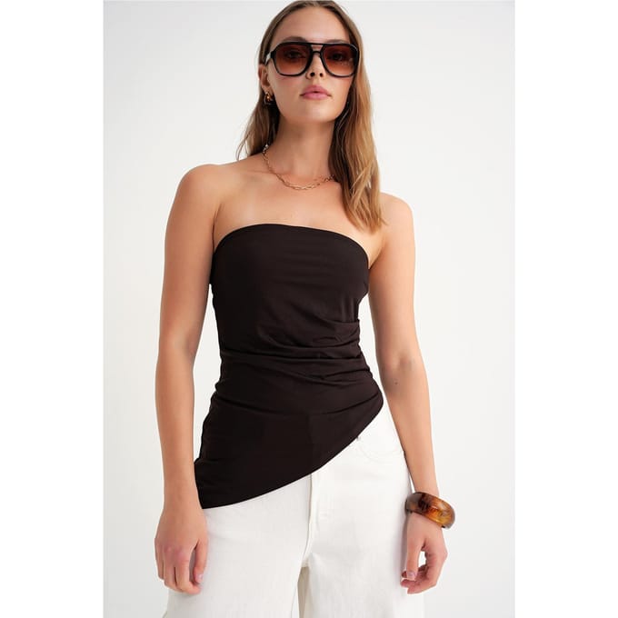 Strapless Gelaagde Blouse