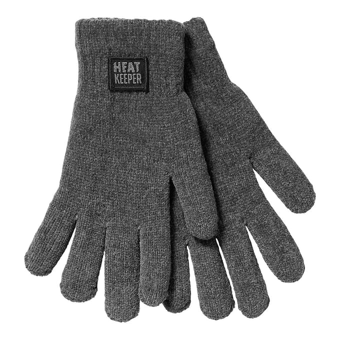 Heat Keeper Chenille dames thermo handschoenen grijs  - One size