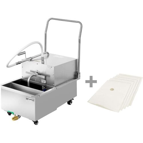 GGM Gastro Frittierölfilter mit Ablasshahn - 48 Liter/Minute - 550 Watt