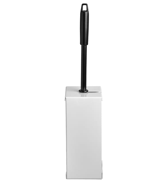 toiletborstelhouder Quartz 38 x 8 cm RVS wit