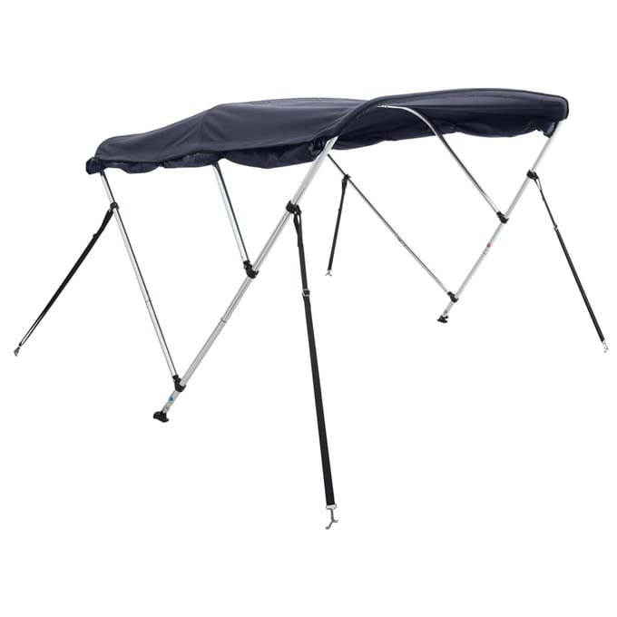 vidaXL - Biminitop - 3 - bogen - met - zijwanden - 183x(185-198)x137 - cm