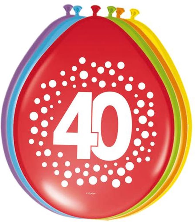 Ballonnen 12in/30cm Rainbow Dots 40 /8