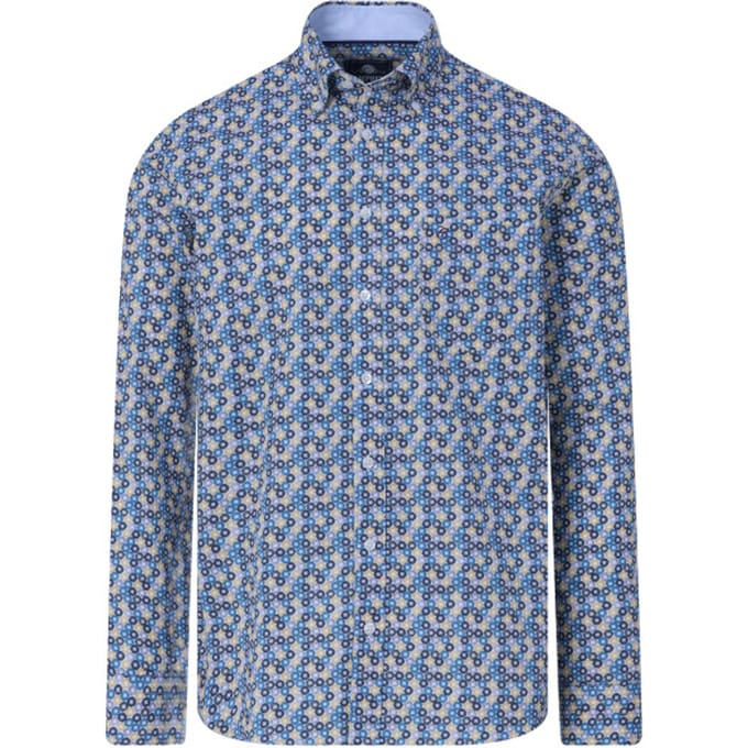 Campbell Casual Overhemd Donkerblauw Heren