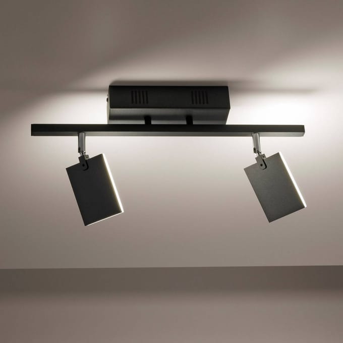 PURE Mira plafondlamp 2-lamps remote CCT zwart