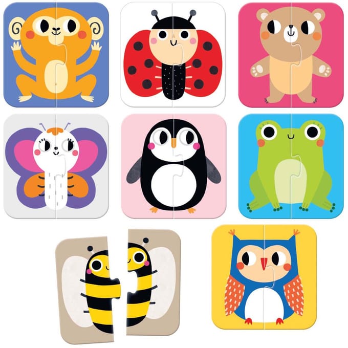 Banana Panda On-the-Go Puzzel halve dieren 18m+