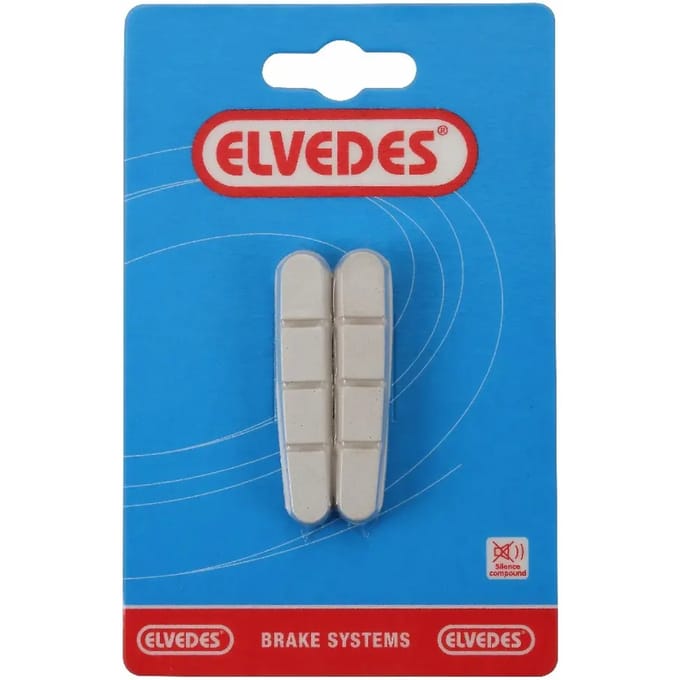 Elvedes Remblokrubbers V-brake 55 X 12,5 Mm Wit 2 Stuks