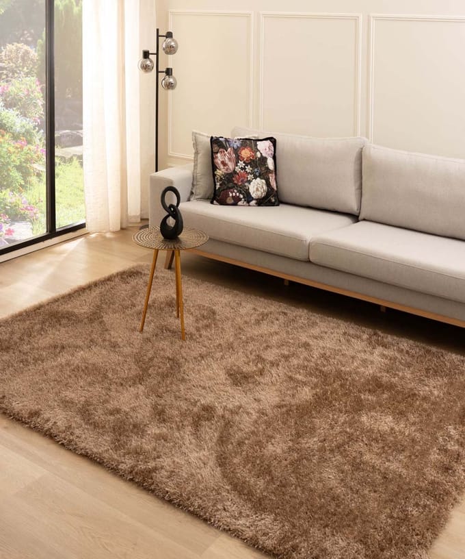 Velvet vloerkleed - Posh bruin 200x300