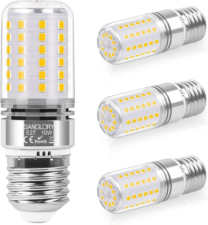 LED-lamp E27 warm licht 10 W 1050 lumen 3000 K niet dimbaar (4 stuks)