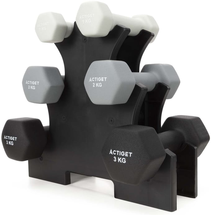 Actiget® Halterstandaard Met Dumbbell set | Halterset | Dumbbell Set | 1/2/3 KG | 12 KG