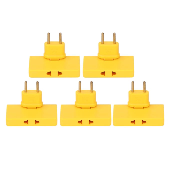 5 Stuks Stopcontact Converter Snoerloos 180 Graden Verlenging 1 naar 3 Adapter white