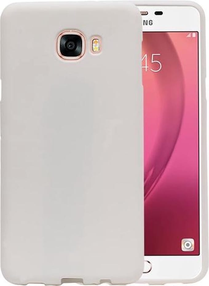 Wit Zand TPU back case cover hoesje voor Samsung Galaxy C7