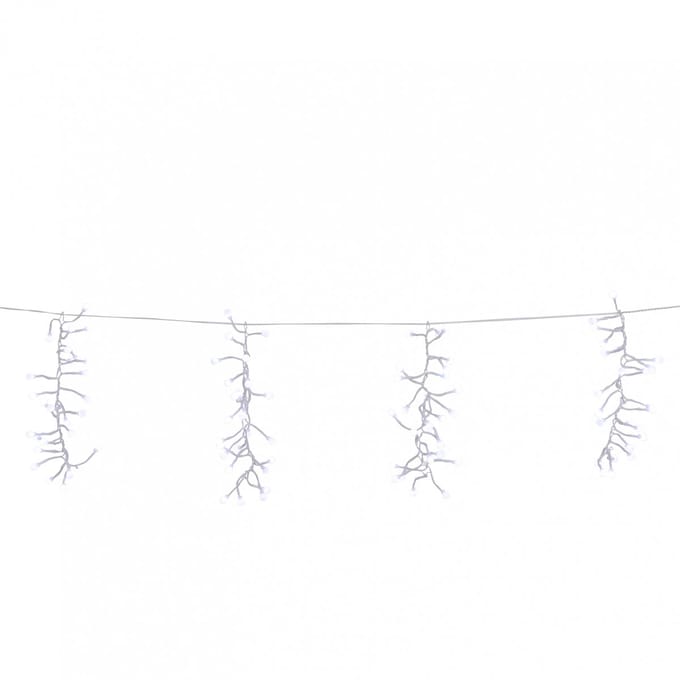 Luca Lighting - Icicle berry white 650led IP44 8 function controller and timer - l720xw30cm