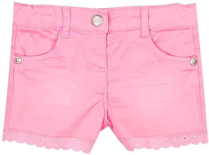 Boboli Stretch Twil Korte Broek Roze 3 Months Meisje