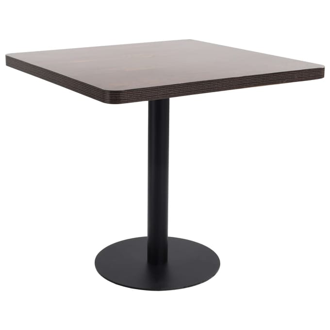vidaXL - Bistrotafel - 80x80 - cm - MDF - donkerbruin