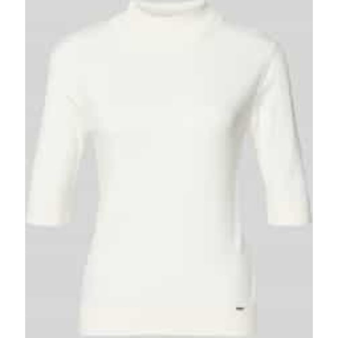 Gebreid shirt met opstaande kraag