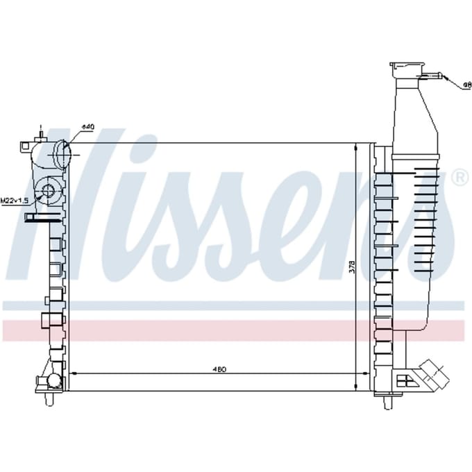 Radiator, motorkoeling NISSENS 63546