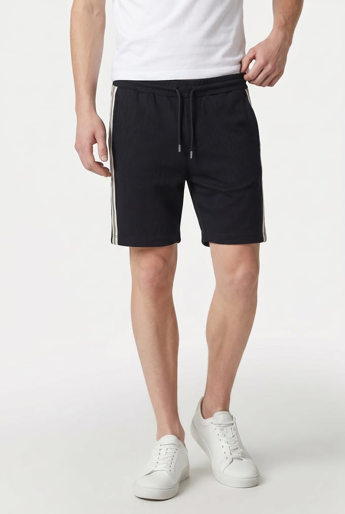 Reiss Textured Tape Drawstring Short Navy Größe: XL | Kurze Sporthosen Outlet | Herren | Blau