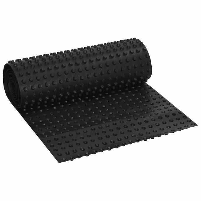 vidaXL - Geprofileerde - Drainageplaat - Zwart - 0,5 - x - 20 - m - HDPE