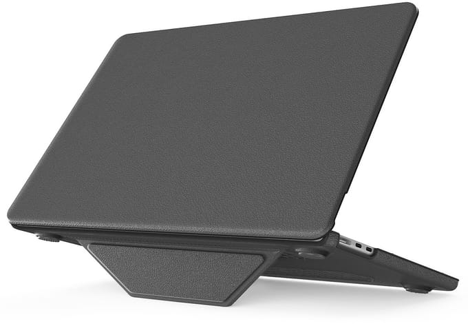 CaseBoutique macbook case geschikt voor MacBook Air 15'' (M2-M5) - Grijs - Vegan Kunstleer