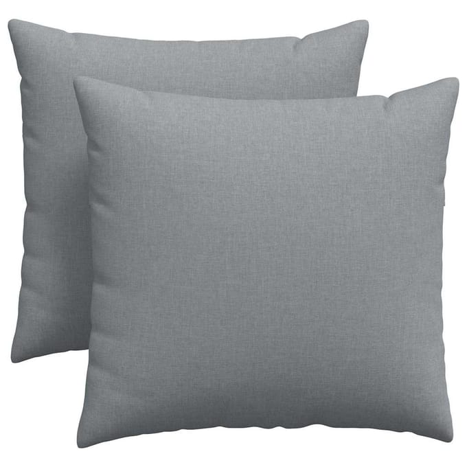 vidaXL - Zitkussens - 2 - st - Stof - Lichtgrijs - 45 - x - 45 - cm