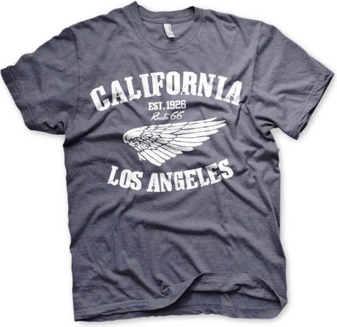 Route 66 Heren Tshirt -2XL- California Blauw