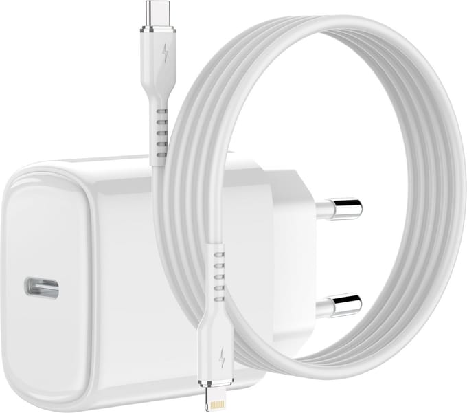 USB C Adapter / 20W Oplader met 1M USB C naar Lightning Kabel - Snellader