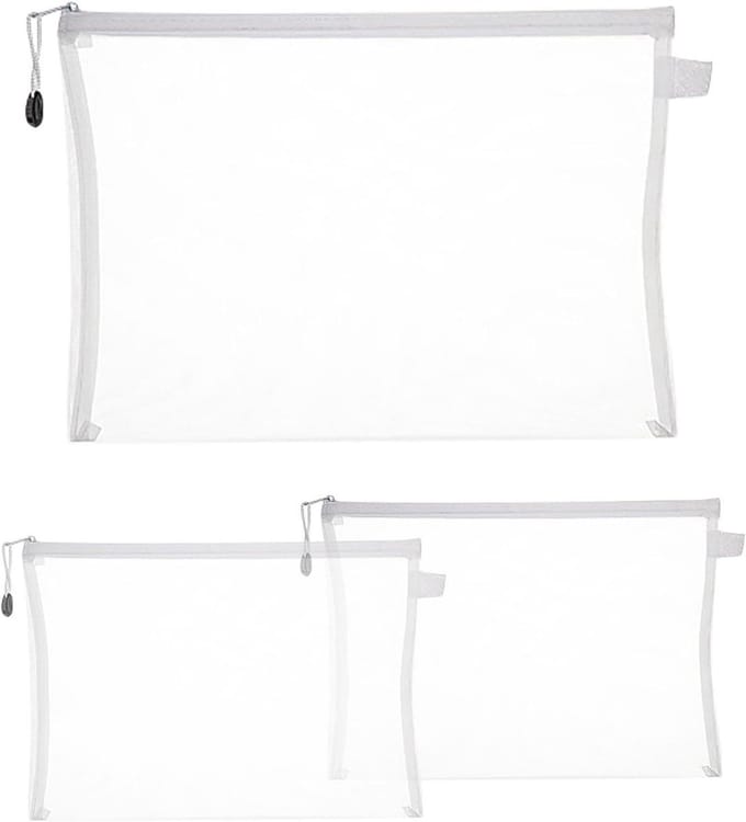 Puzzel Opbergtas - Document Tas - Spullen Organiseren - Transparant Nylon - 3 Stuks - Niet gespecificeerd