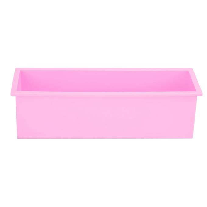 1200ML Rechthoekige Siliconen Zeepvorm DIY Toast Vorm Maakdoos Gereedschap roze