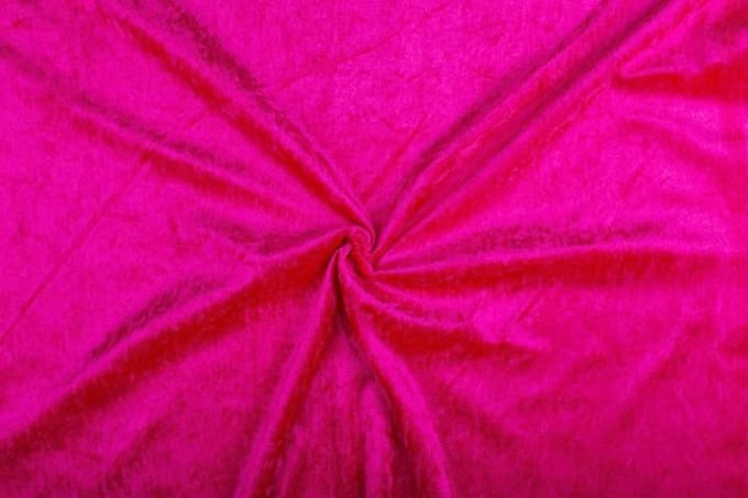 Velours de panne stof - Fuchsia roze - 10 meter
